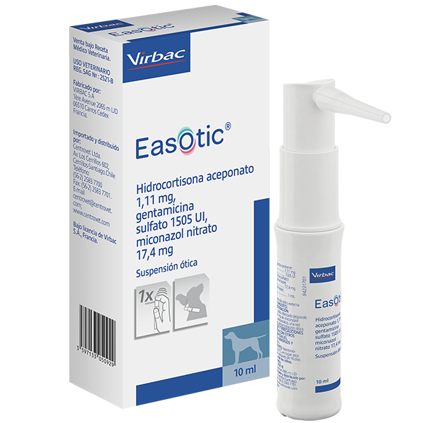 EasOtic 10 mL Suspensión Ótica para Perros - Virbac - Receta