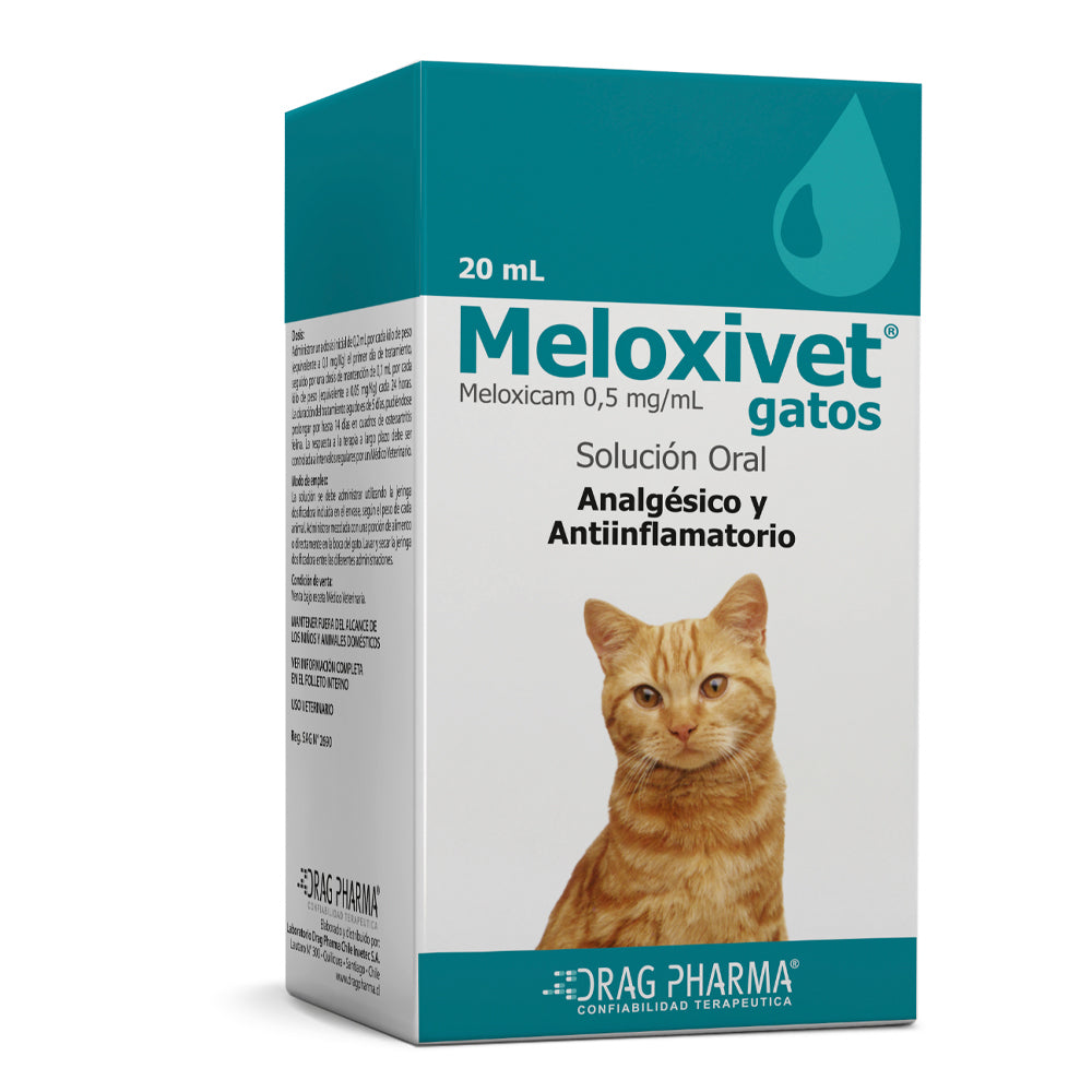 Meloxivet® Gatos 20 mL Meloxicam 0.5 mg/mL DragPharma