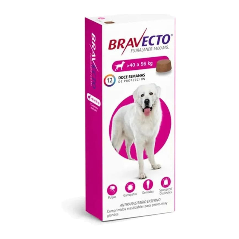 Bravecto Perros 40 a 56 Kg - 12 semanas