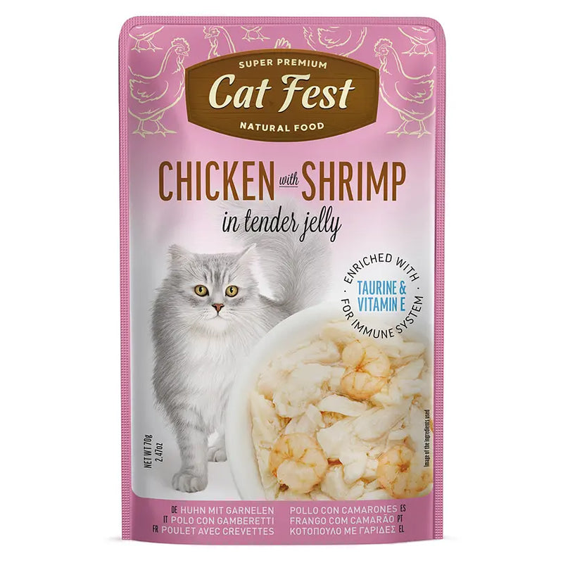 Cat Fest Jelly Chicken with Shrimp Pouch 70 g.