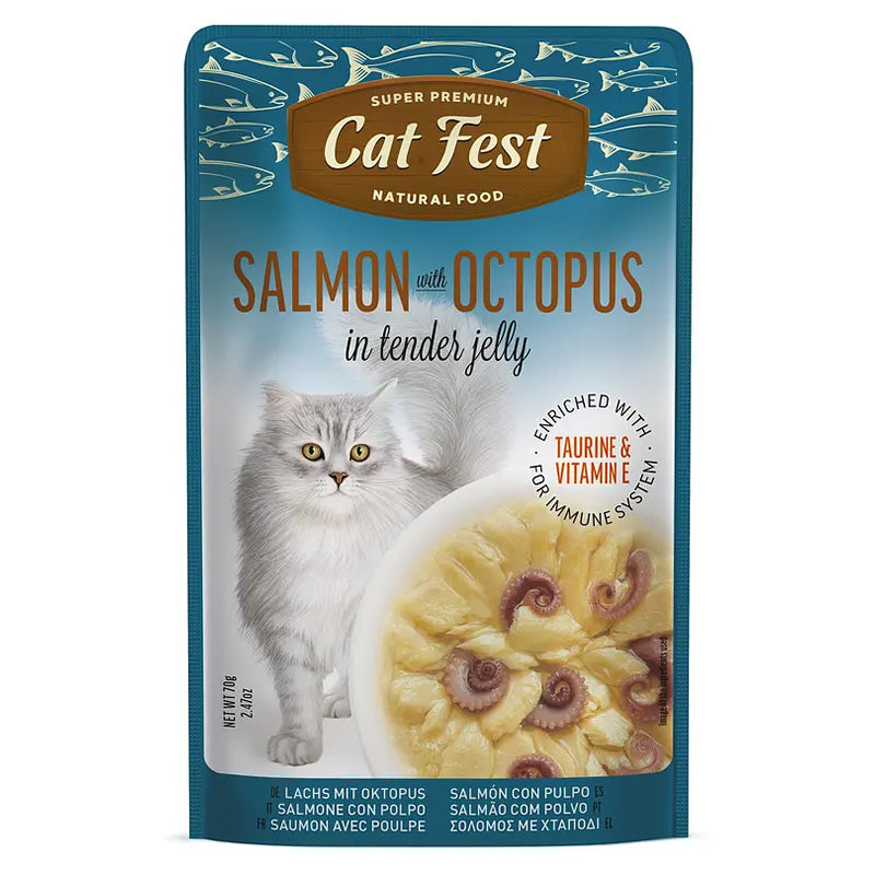 Cat Fest Jelly Salmon with Octopus Pouch 70 g.