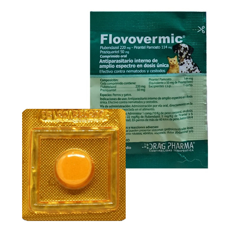Flovovermic ® – Antiparasitario Interno para Perros hasta 10 Kg 1 dosis DragPharma