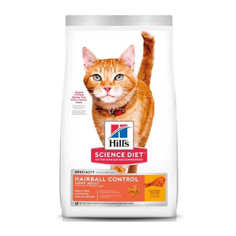 Hills Science Diet Hairball Control Light Adult para Gatos 3.1 Kg.