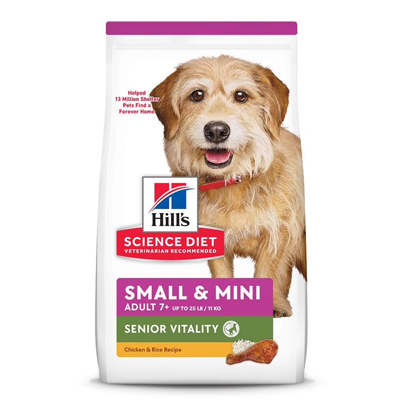 Hill’s Science Diet Small & Mini Adult 7+ Senior Vitality para Perros – Saco 1.5 Kg.
