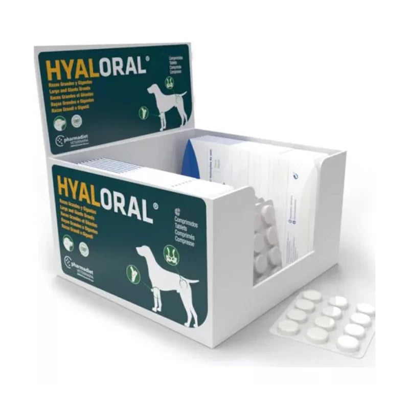 hyalORAL Blister 12 tabletas Perros Razas Grandes y Gigantes PHARMADIET