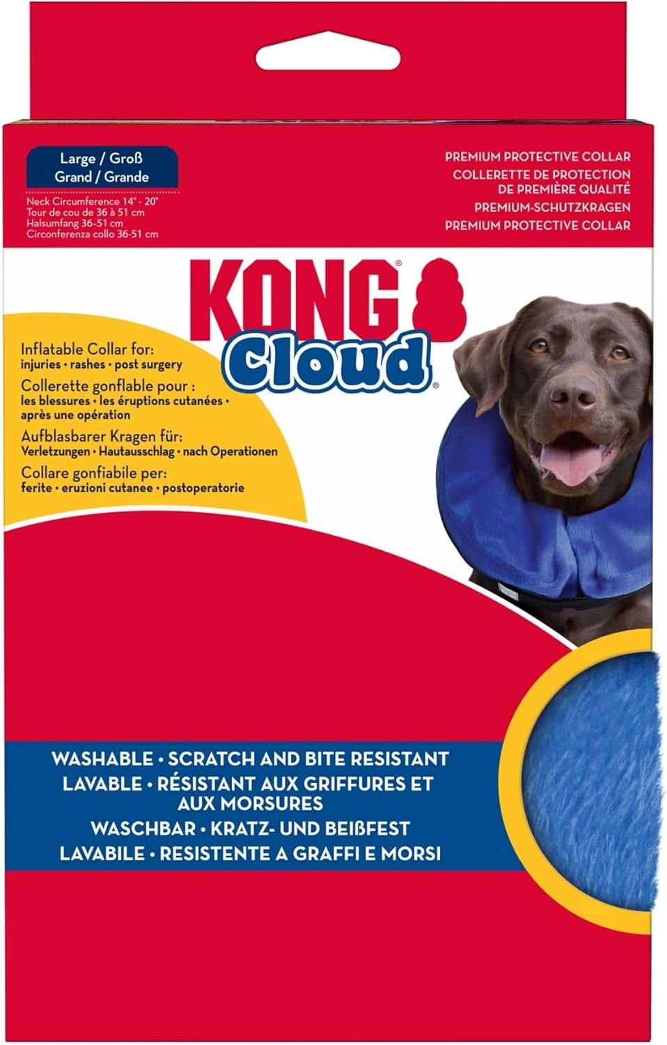 KONG Cloud Collar – Collar Ortopédico / Isabelino Inflable para Perros y Gatos 🐶🐱