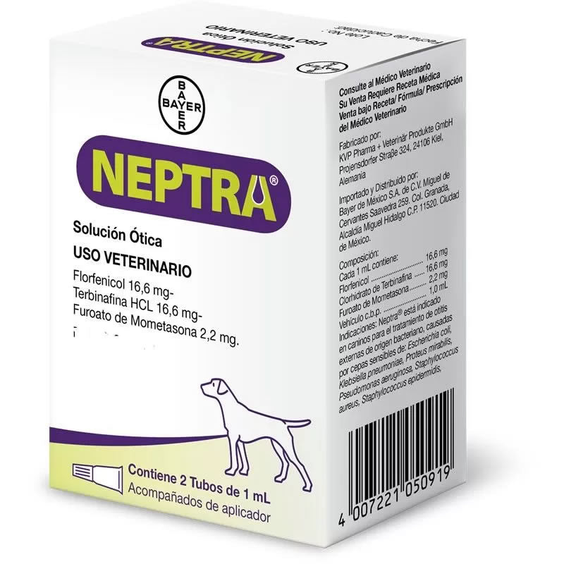 Neptra Solución Ótica 2 blister con 1 tubo de 1mL Elanco