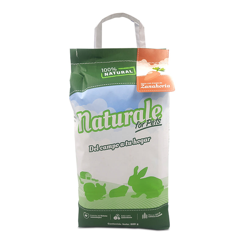 Heno de Ballica con Zanahoria 600 g. - Naturale for Pets