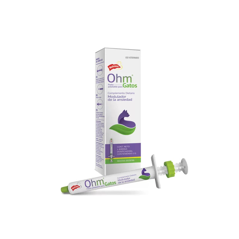Ohm Biomodulador de Ansiedad Pasta Palatable Gatos Comprimidos Holliday