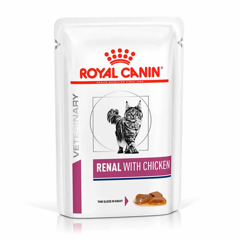 Royal Canin Veterinary Renal para Gatos Pouch 85g.