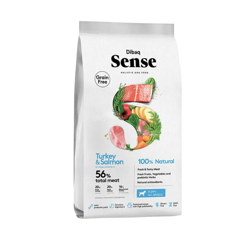 Dibaq Sense Pavo & Salmon Hypoallergenic Puppy All Breeds para Cachorros 2 Kg.