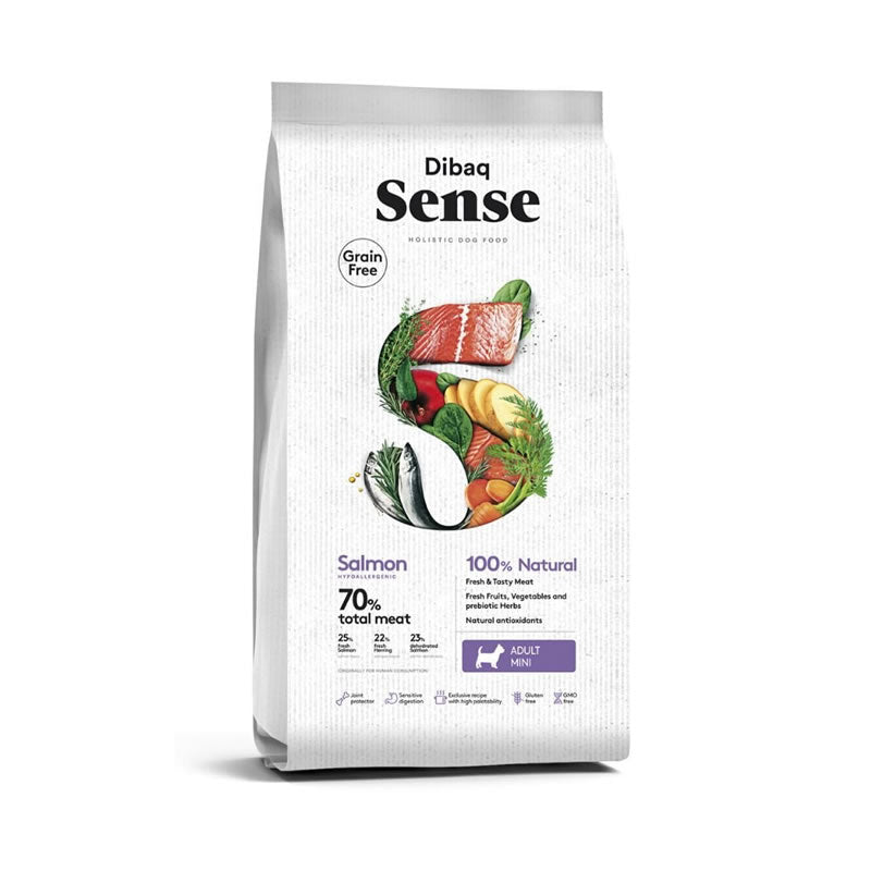 Dibaq Sense Salmon Hypoallergenic Adult Mini para Perros Adultos 2 Kg.