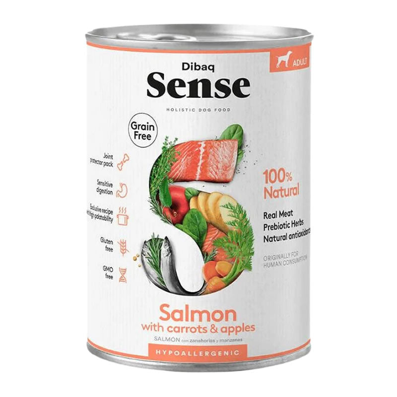 Dibaq Sense Salmon Monoprotein Hypoallergenic Adult para Perros Adultos Lata 380g.