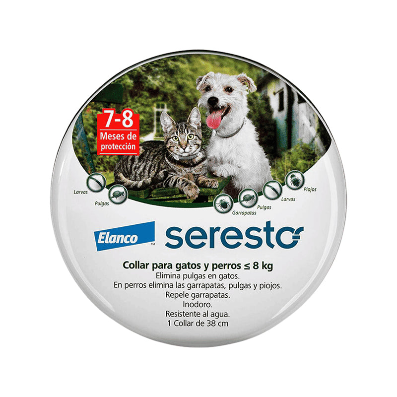 Seresto Collar Antiparasitario Perros y Gatos menores a 8 Kg