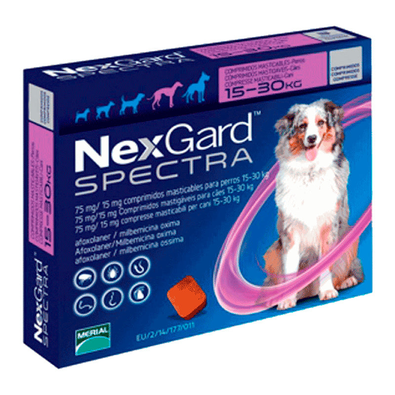 NexGard Spectra – Antiparasitario para Perros de 15,1 a 30 kg